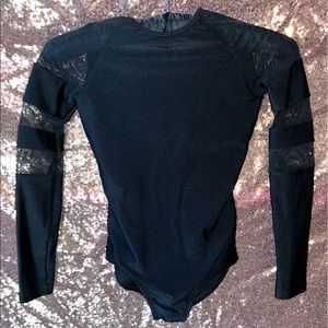 GENTLY USED - BLACK LEOTARD - NATALIE DANCEWEAR - SIZE MEDIUM CHILD